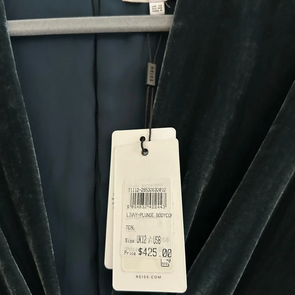 Reiss Black and Gray Midi Dress - Picture 5 of 6